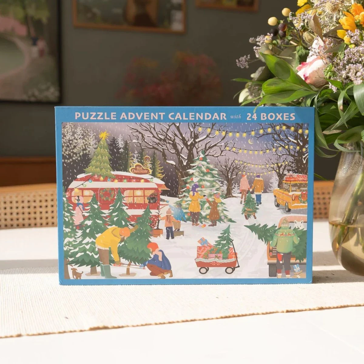 Puzzle z kalendarzem adwentowym Christmas Trees&Snow Flakes