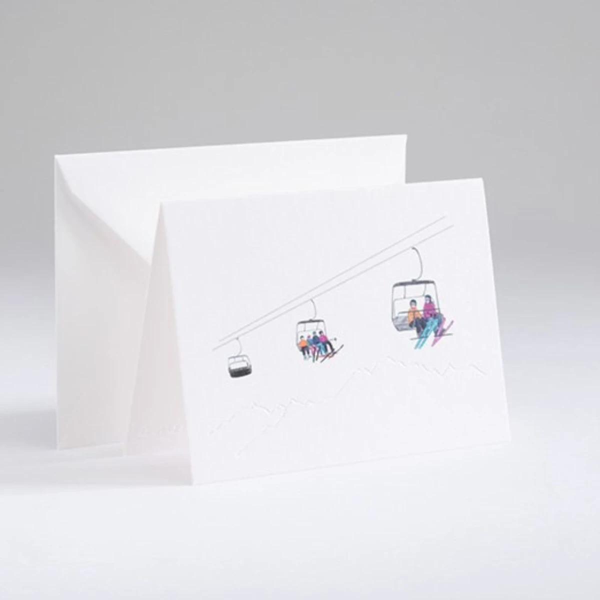 Kartka świąteczna Traces in the snow Chairlift