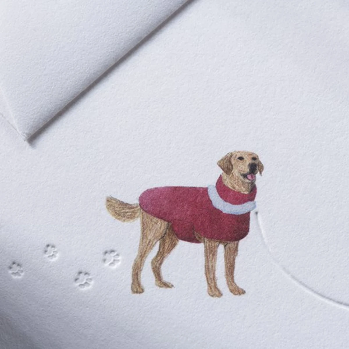 Kartka świąteczna Traces in the snow Christmas dog