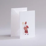 Kartka świąteczna Traces in the snow Santa Claus