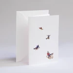 Kartka świąteczna Traces in the snow Sledding hill