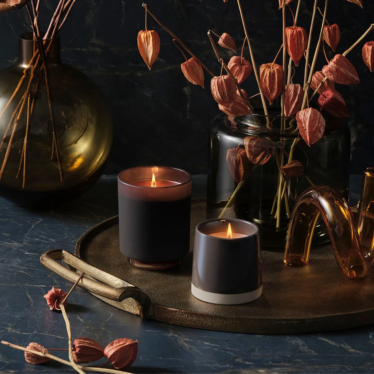 Świeca Box Glass Woodfire