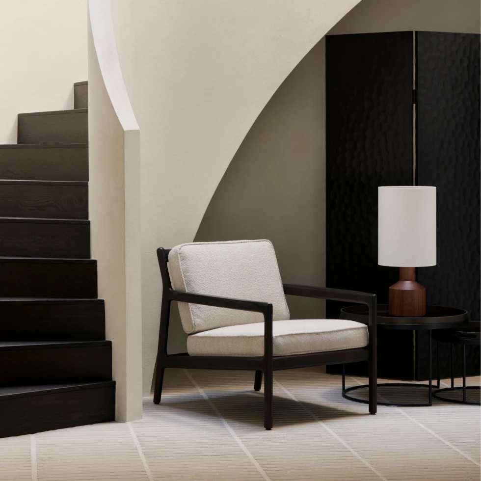 Zestaw stolików kawowych Round Tray Low Ethnicraft