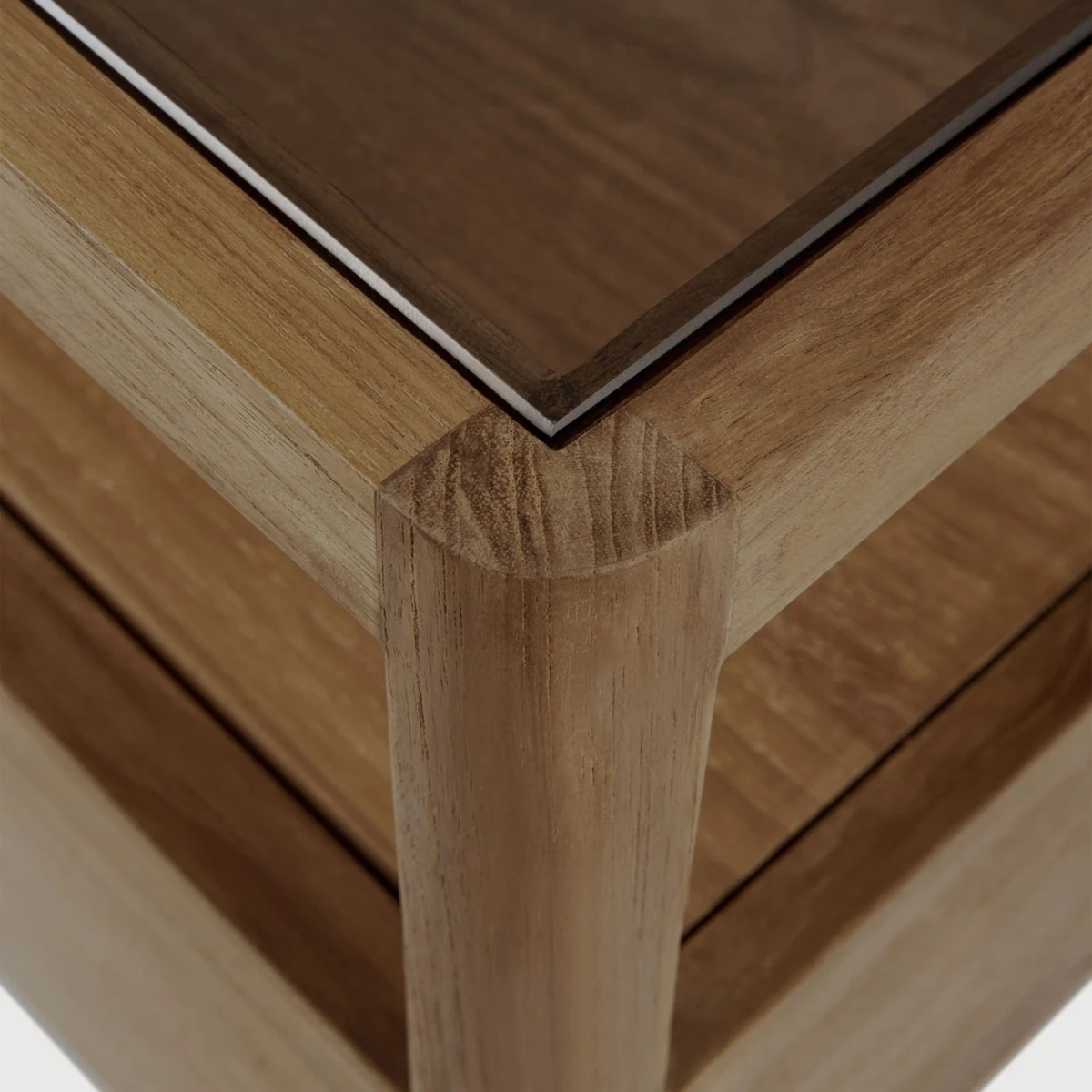 Stolik nocny Spindle tekowy