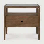 Stolik nocny Spindle tekowy