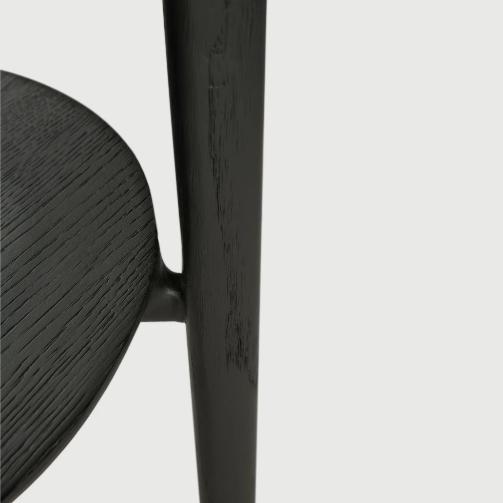 Stolik dębowy czarny Bok