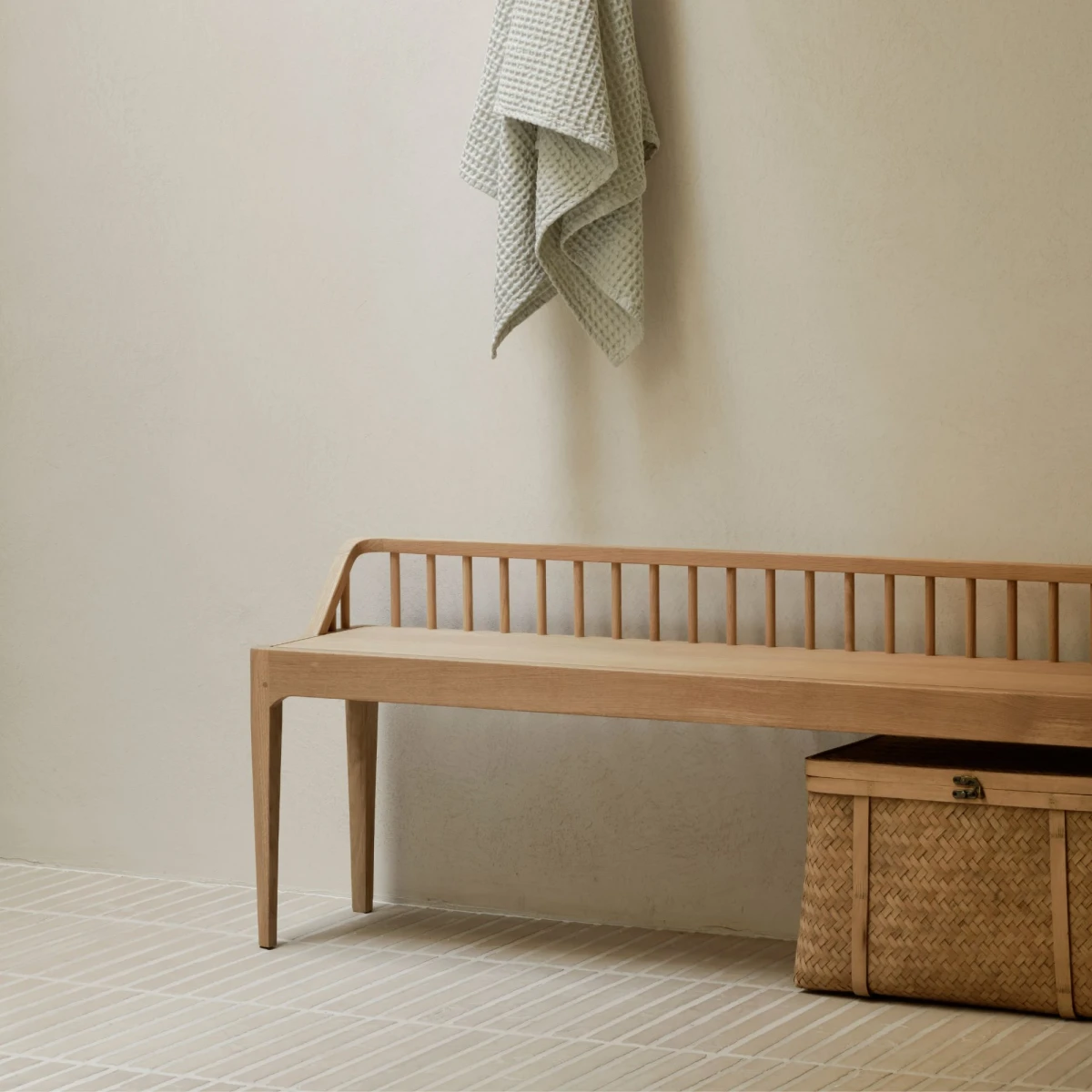 Ławka dębowa Spindle