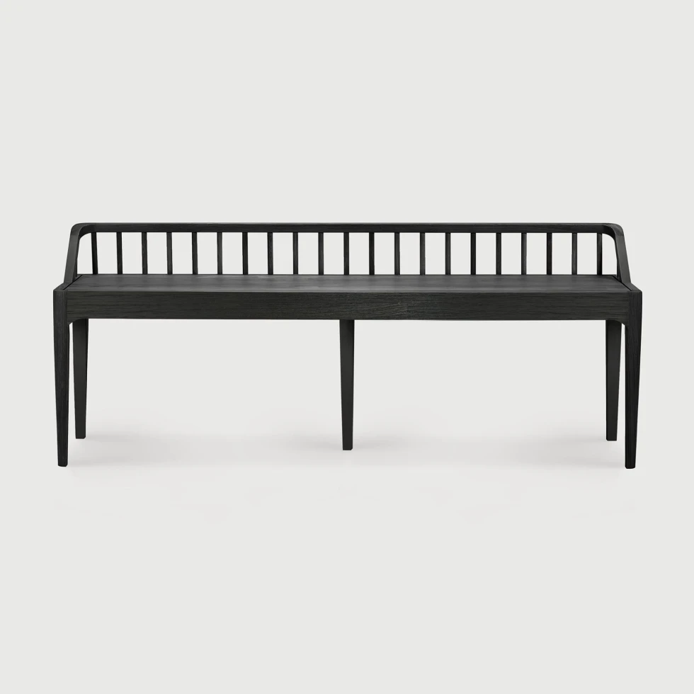 Ławka dębowa czarna Spindle