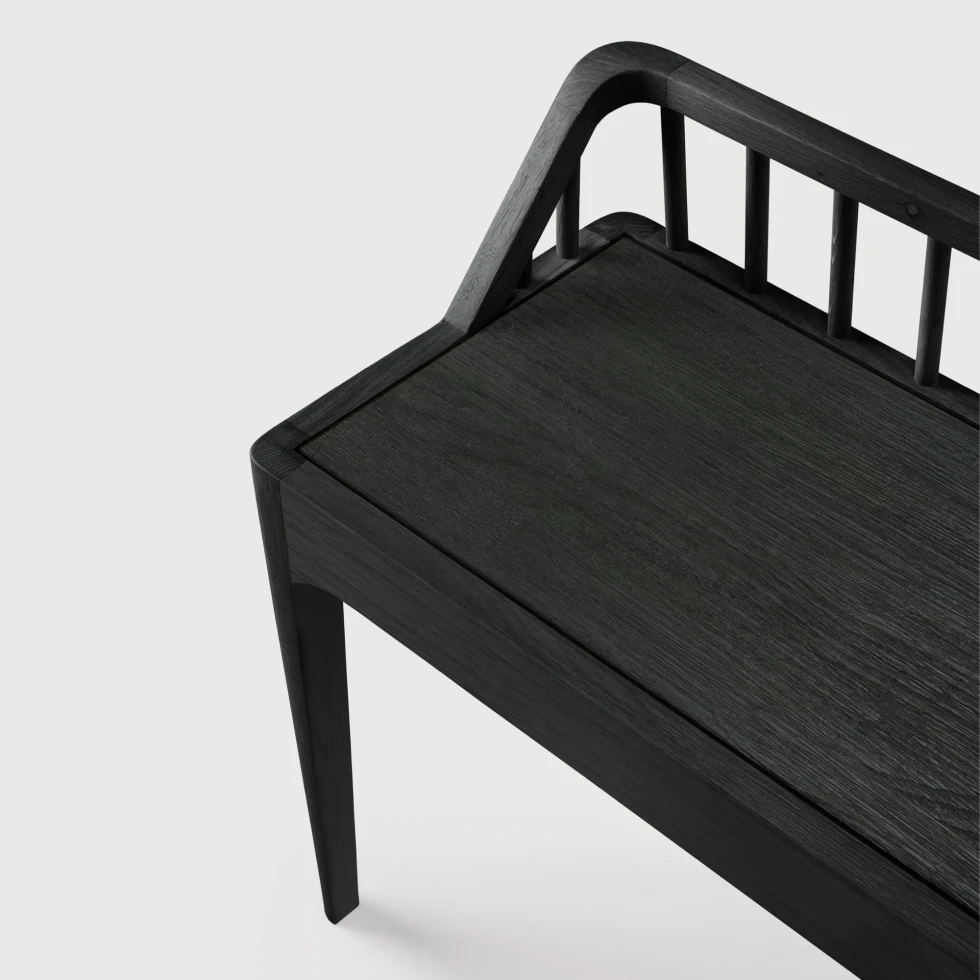 Ławka dębowa czarna Spindle