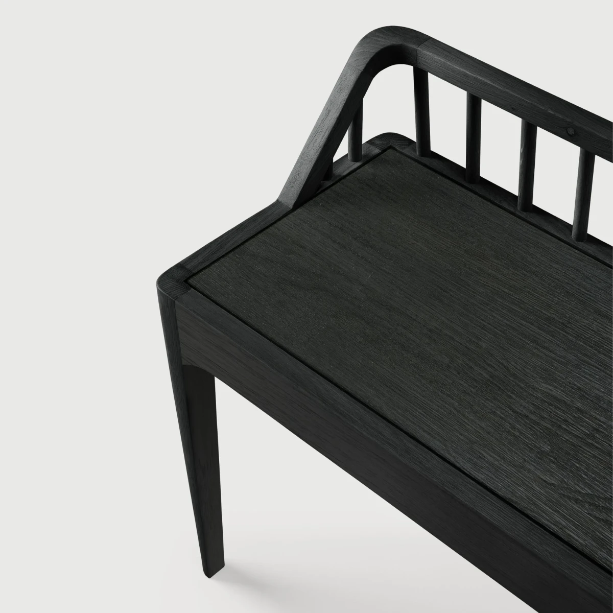 Ławka dębowa czarna Spindle