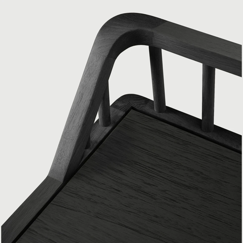 Ławka dębowa czarna Spindle