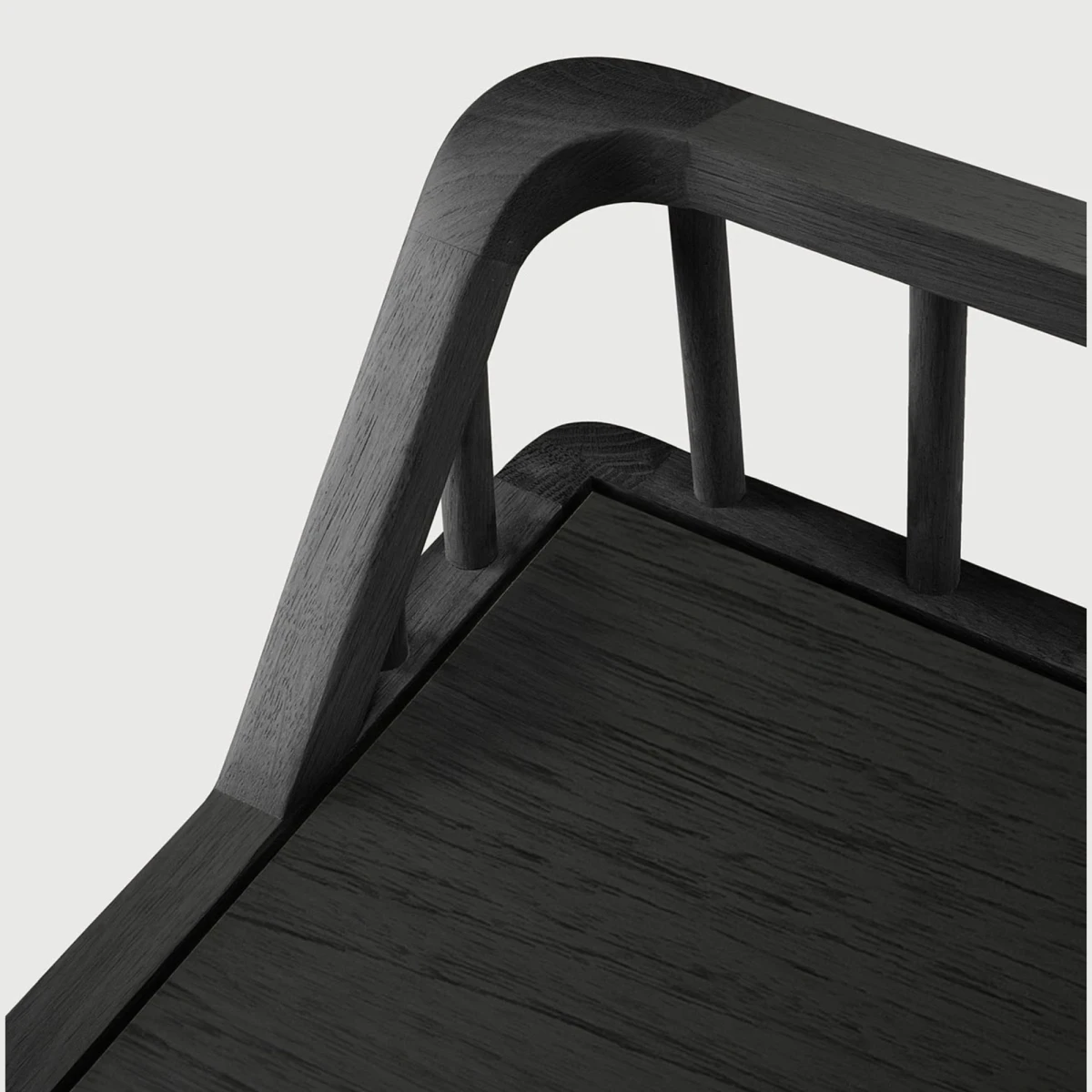 Ławka dębowa czarna Spindle