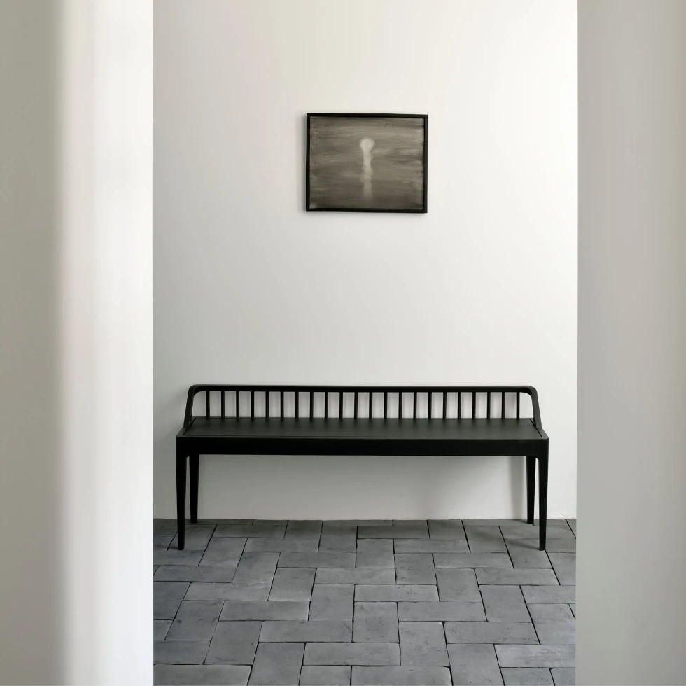 Ławka dębowa czarna Spindle