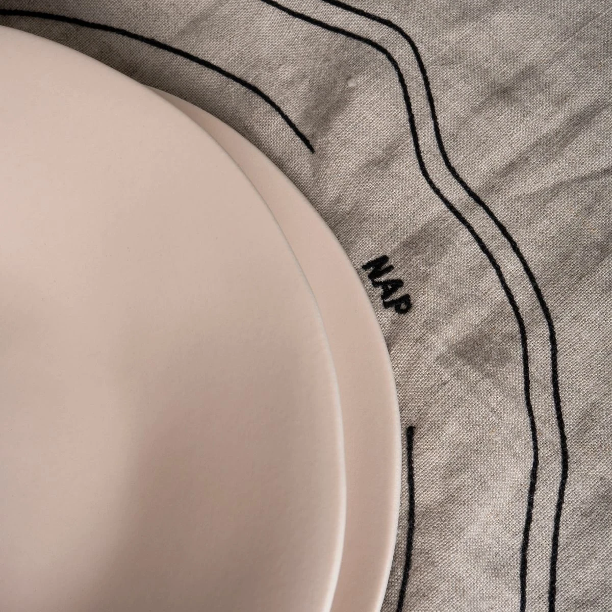 Serwetka z haftem Festive Season, natural/off white, 40x40cm