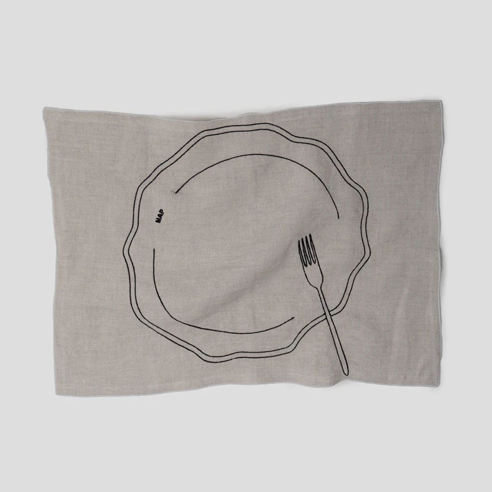 Podkładka z haftem Festive Season, natural/off white, 35x48cm