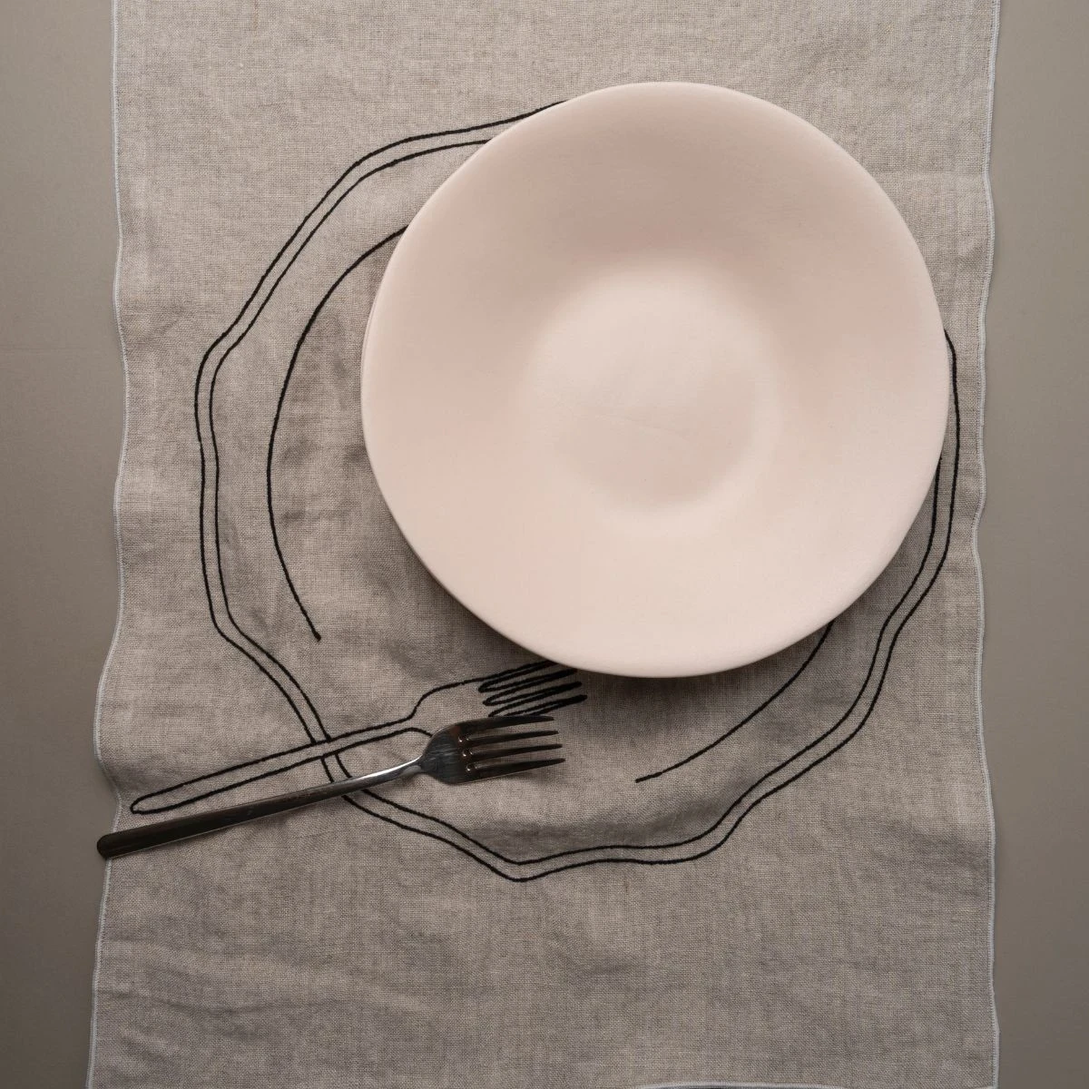 Podkładka z haftem Festive Season, natural/off white, 35x48cm