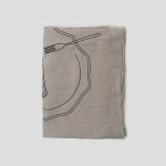 Bieżnik z haftem Festive Season, natural/off white, 50x180cm