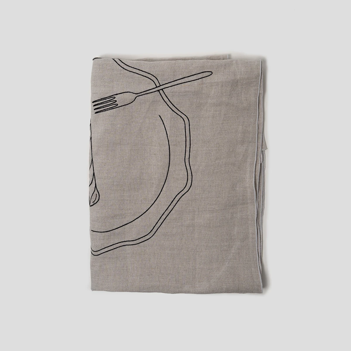 Bieżnik z haftem Festive Season, natural/off white, 50x180cm