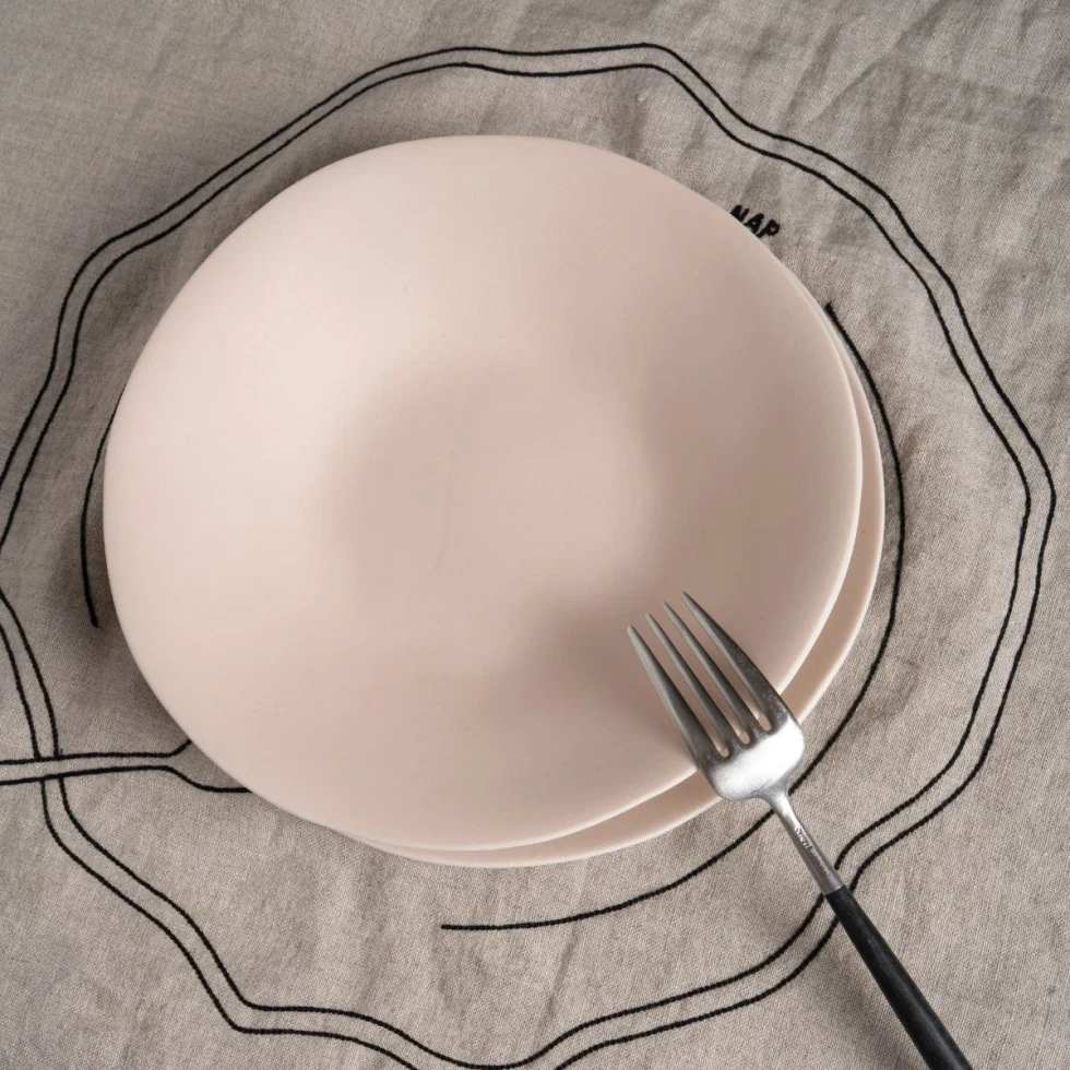 Bieżnik z haftem Festive Season, natural/off white, 50x180cm