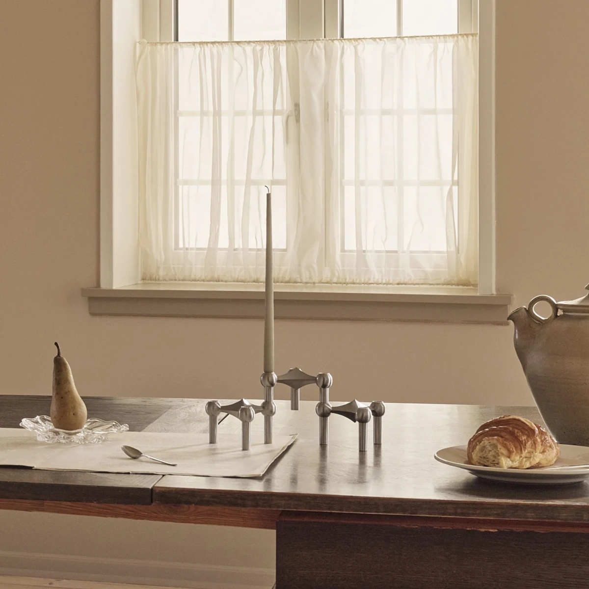 Zestaw 3 świeczników Nagel Chrome