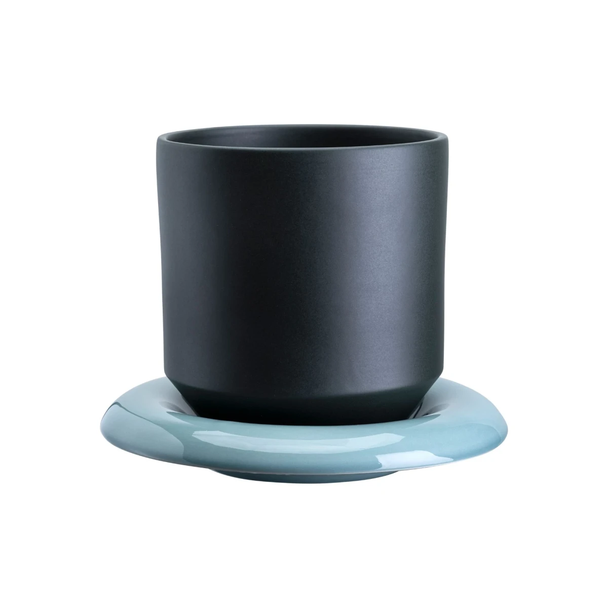 Podstawka doniczki Lily Glazed Misty Blue