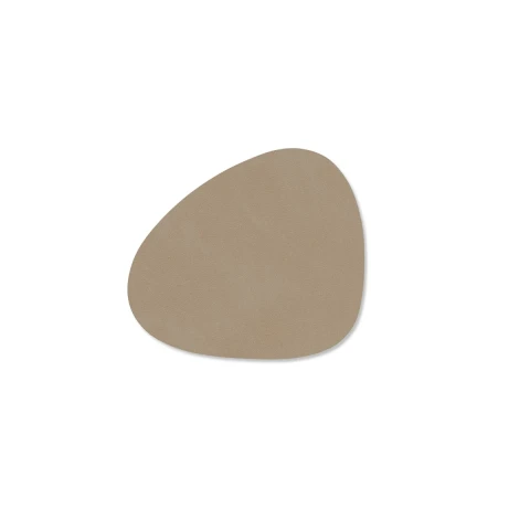 Komplet 4 podkładek pod szklankę Glass Mat Curve Nupo Clay Brown 11x13cm