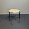 Stolik kawowy TS Ø40 Neutral White Travertine Classic Black