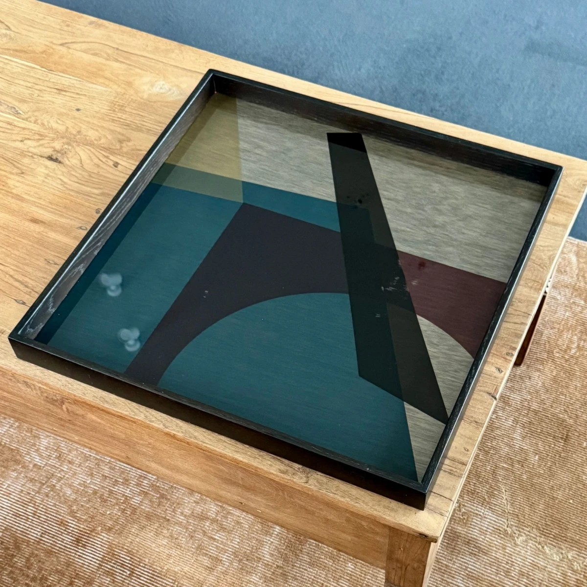 Taca dekoracyjna Slate Angle Glass L Ethnicraft