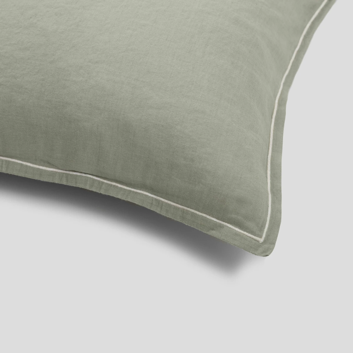 Komplet pościeli lniano-bawełnianej Moldura Sage