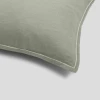 Poszewka na poduszkę lniano-bawełniana Moldura Sage
