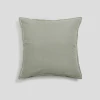 Poszewka na poduszkę lniano-bawełniana Moldura Sage