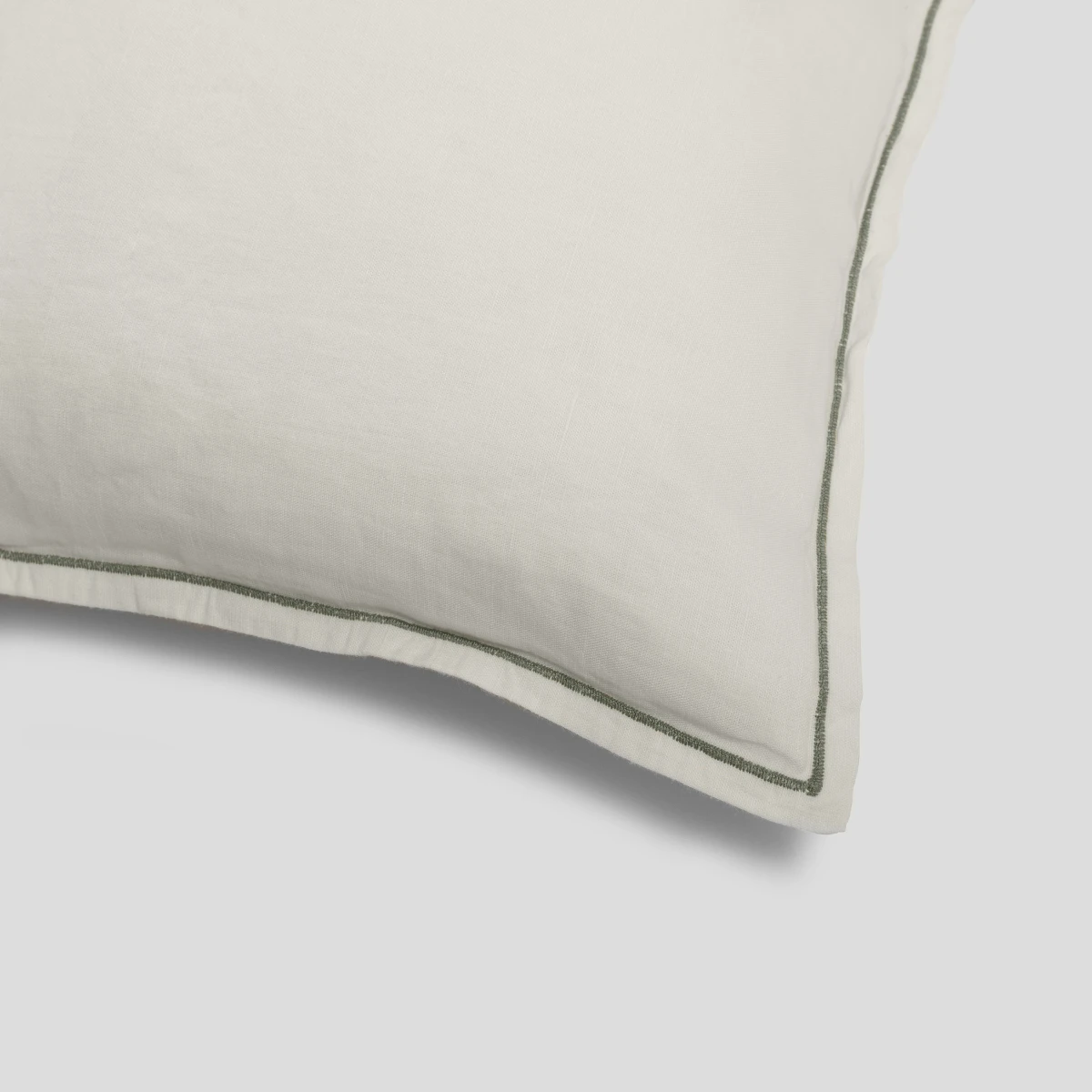 Komplet pościeli lniano-bawełnianej Moldura Off White