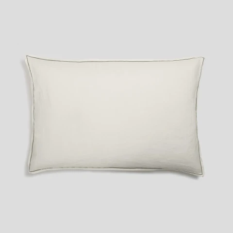 Poszewka na poduszkę lniano-bawełniana Moldura Off White