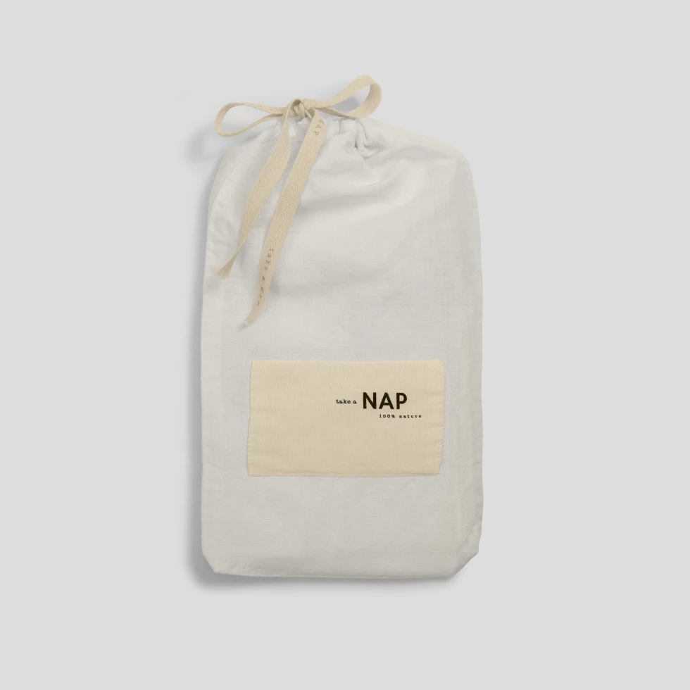 Poszewka na poduszkę lniano-bawełniana Moldura Off White