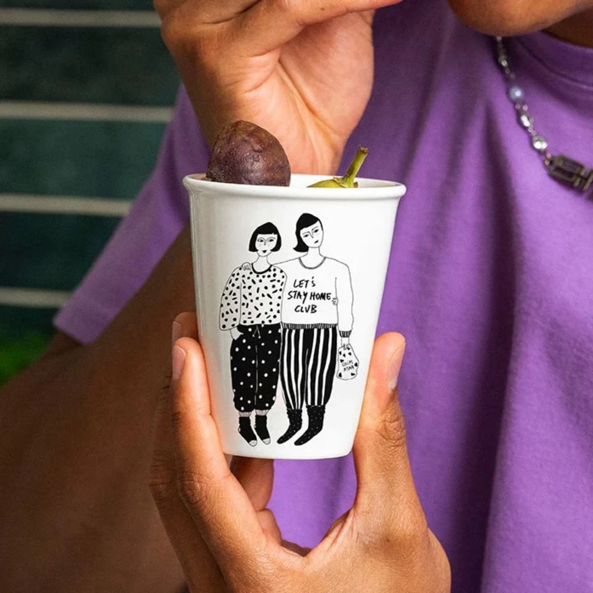 Porcelanowy kubek Stay home club