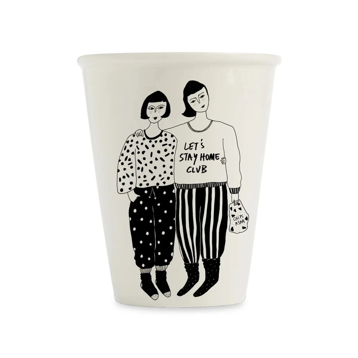 Porcelanowy kubek Stay Home Club