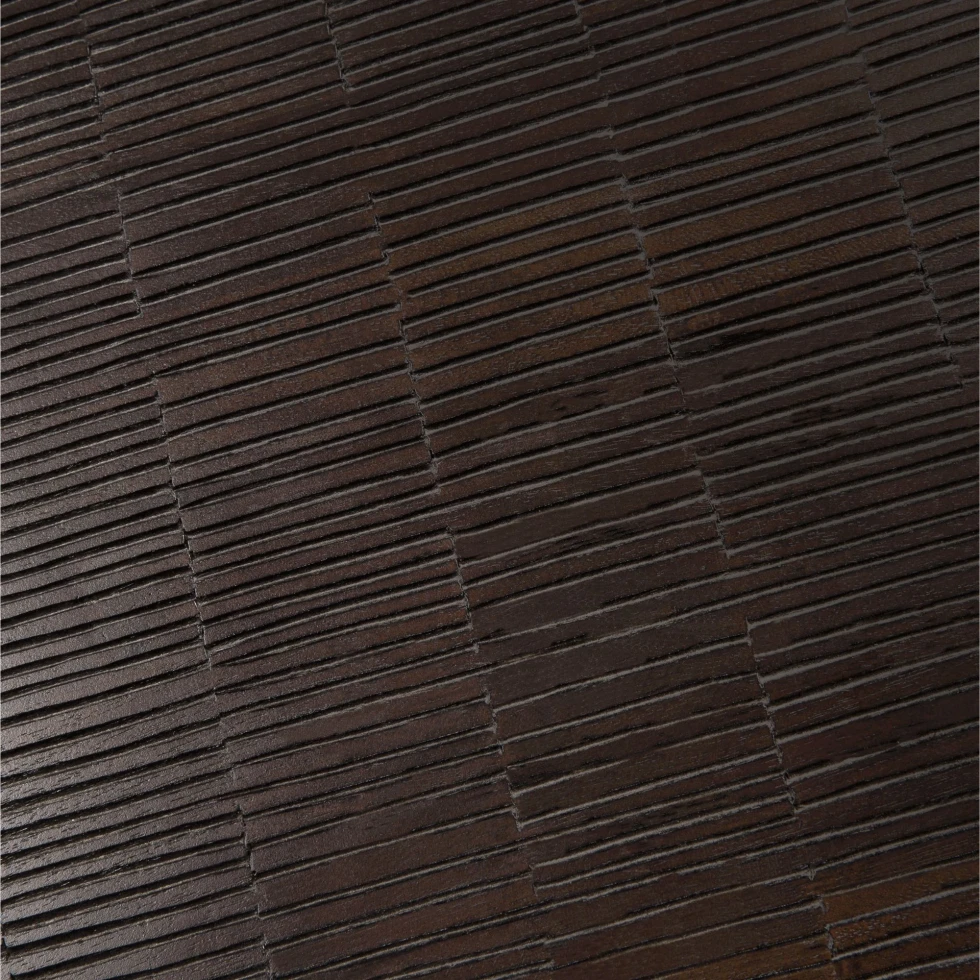 Stolik kawowy Grooves 135 cm tekowy czarny