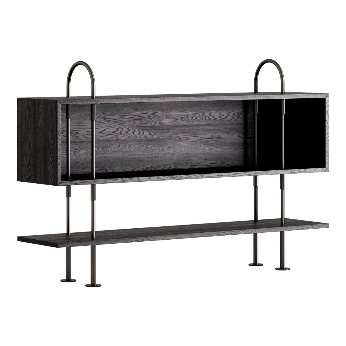 Regał modułowy Keen 160 Black Brass