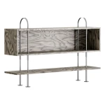 Regał modułowy Keen 160 Satin Stainless Steel