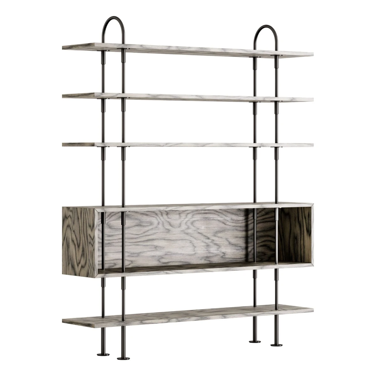 Regał modułowy Keen 62120 Black Brass