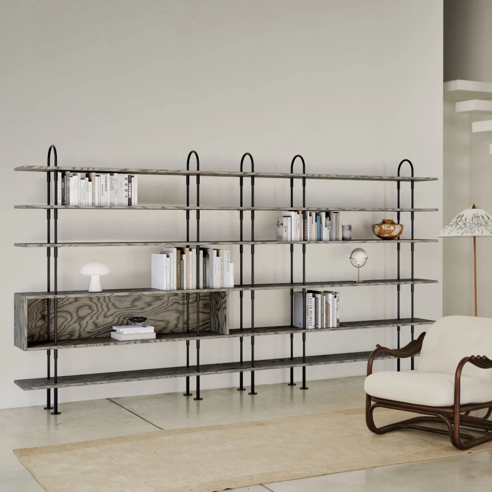 Regał modułowy Keen 62122 Satin Stainless Steel