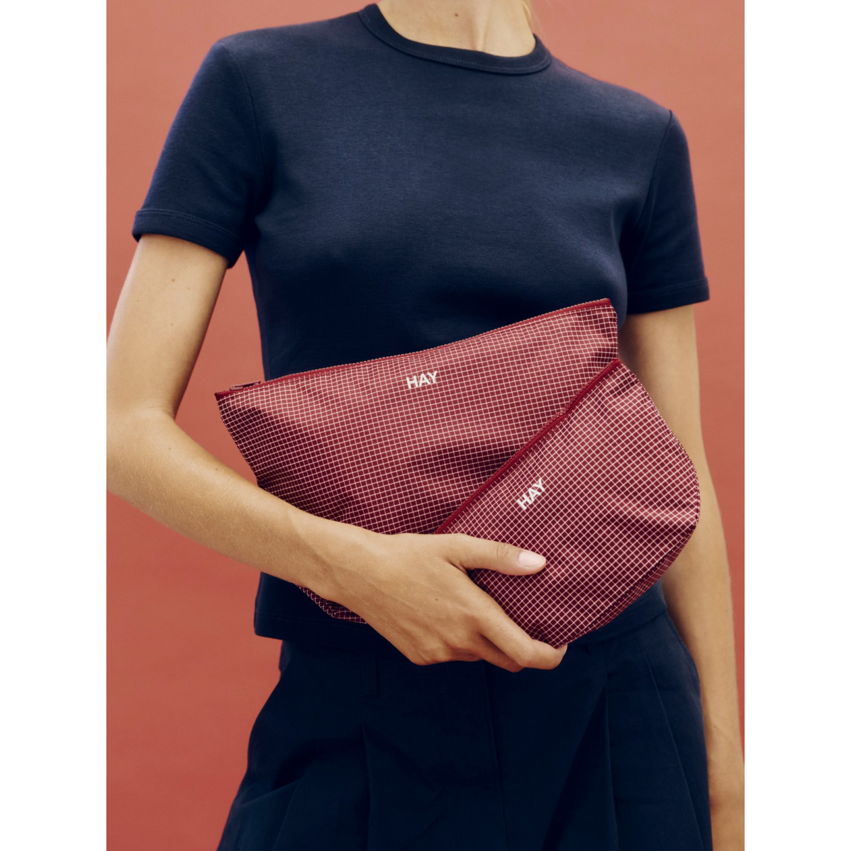 Saszetka Grid S Burgundy