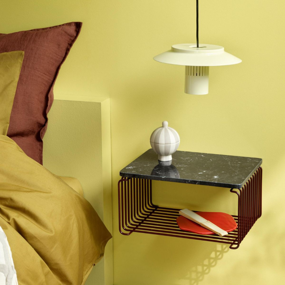 Panton Wire Single Half Hight D 25,7cm Red Black