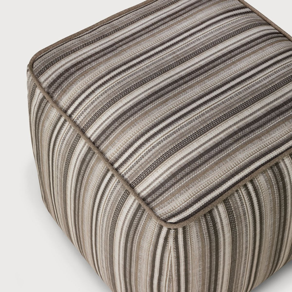 Puf oudoorowy Zahara Grey Stripe