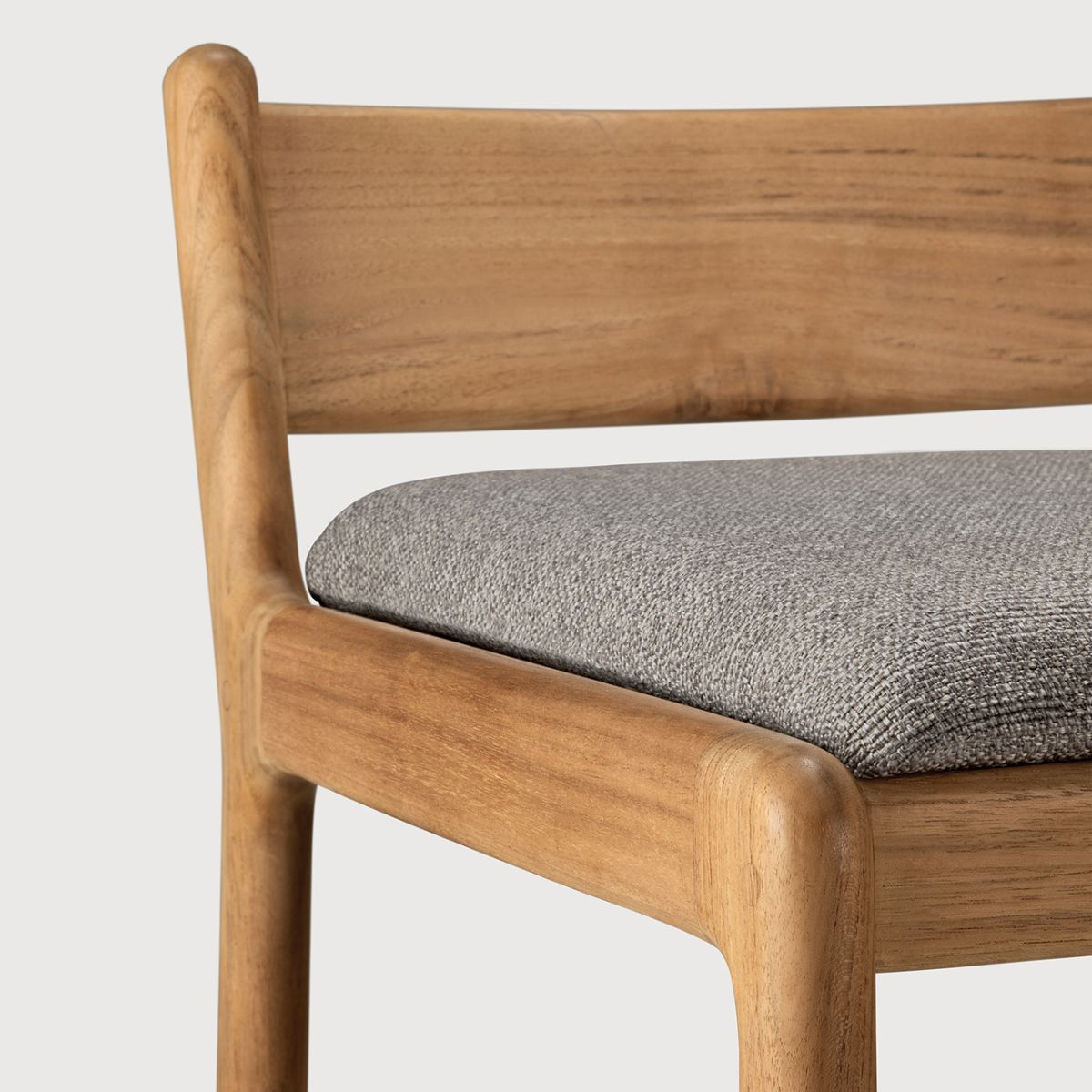 Krzesło barowe Jack tekowe z poduszką Mocha