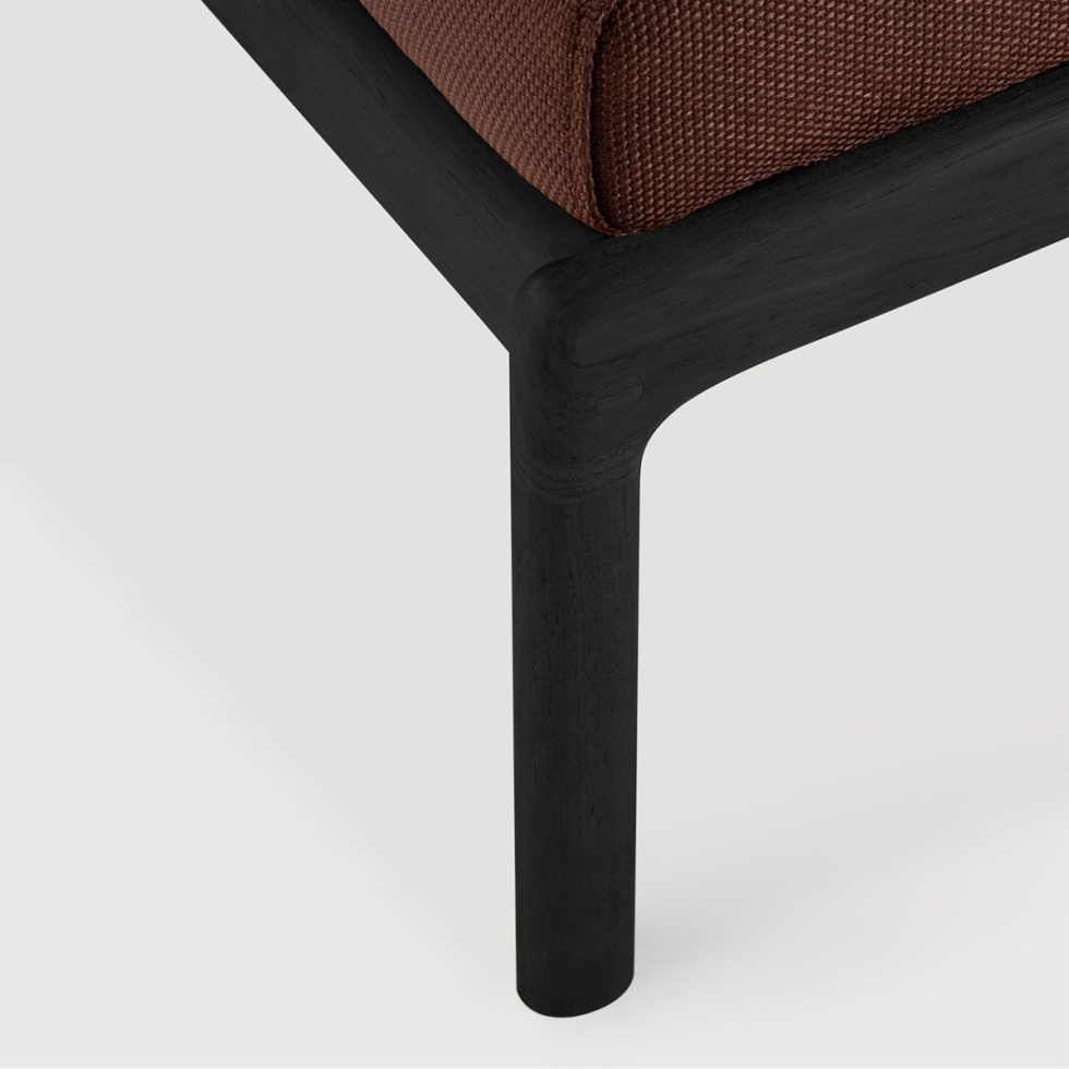 Podnóżek ogrodowy z drewna tekowego Jack Black Burgundy