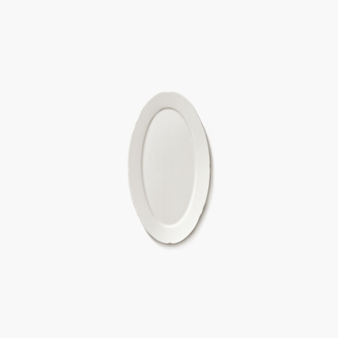 Owalny talerz Silhouette S White