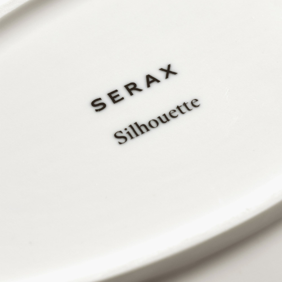 Owalny talerz Silhouette L White