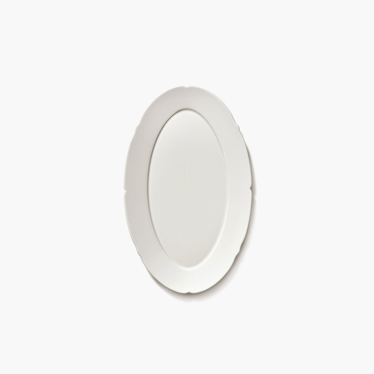 Owalny talerz Silhouette M White