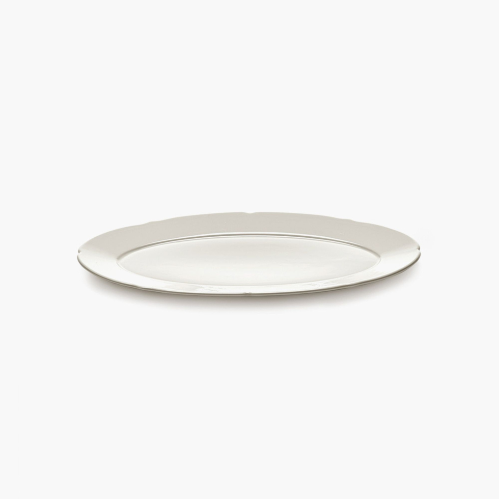 Owalny talerz Silhouette M White